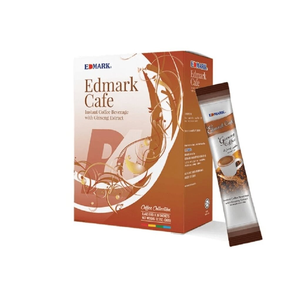 EDMARK Ginseng Arabica Coffee Pods | Energizing Single-Serve Blend (20-Pack)